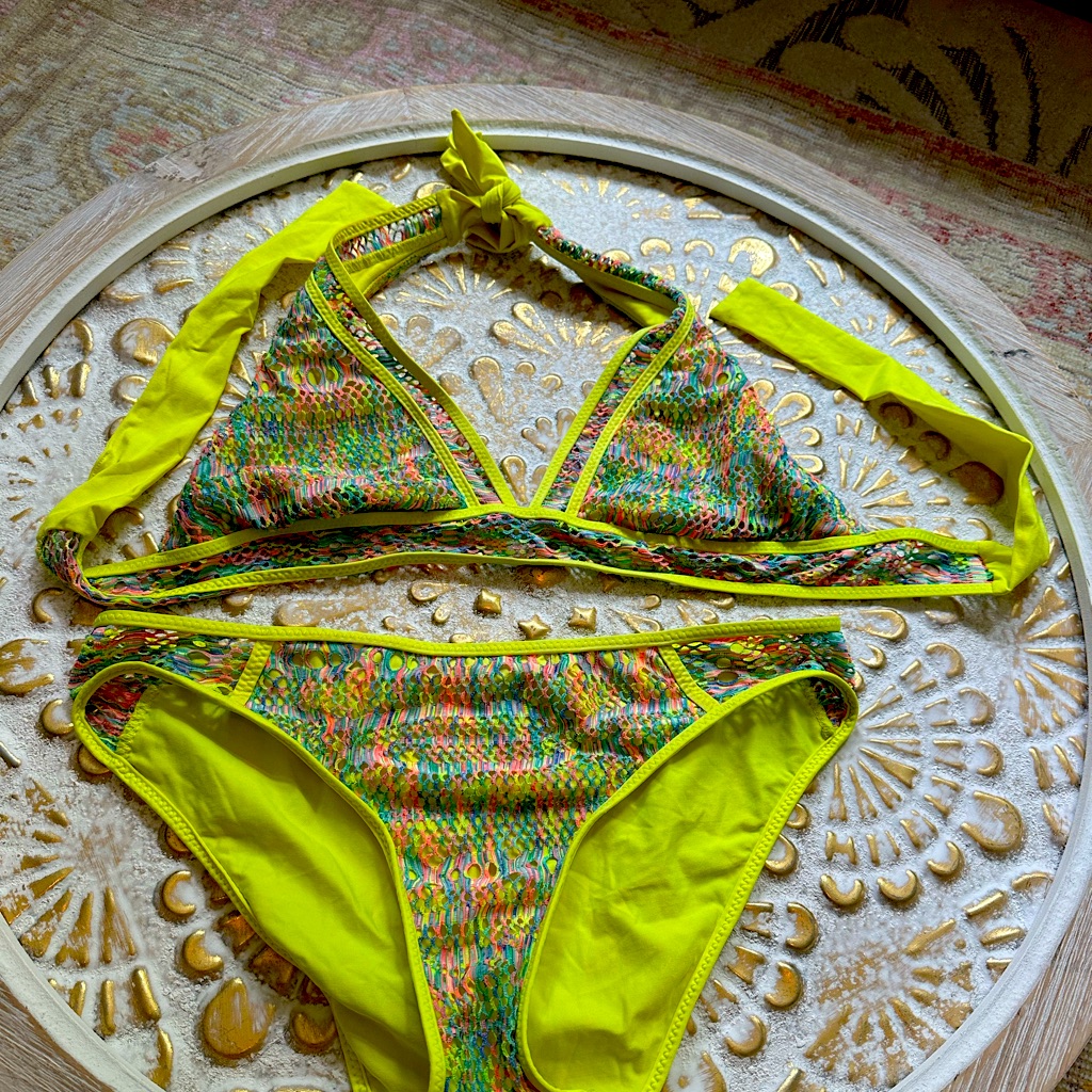 Becca Multicolor And Yellow Bikini